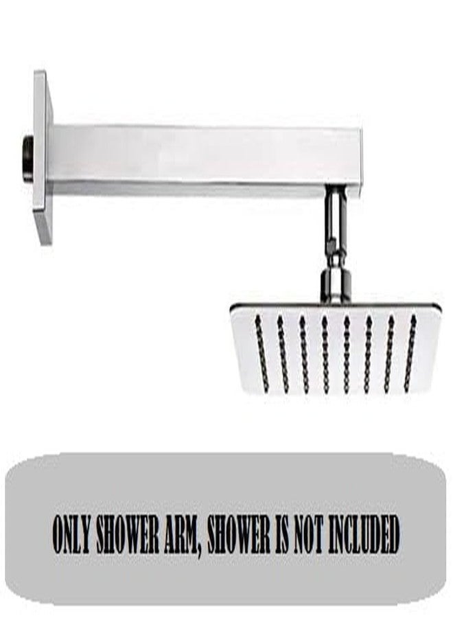 FOLX FBA48 Premium Grade Stainless Steel Square And Round Shower Arm with Wall Flange, Thread Size 0.5" Inch (Square (SILVER), 24 INCH) - Image 4